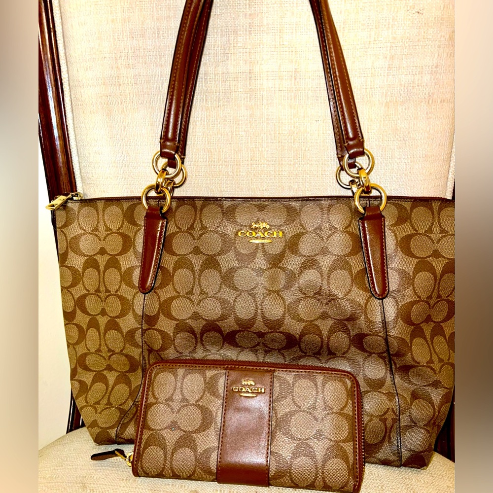 Authentic Coach Handbag and Wallet